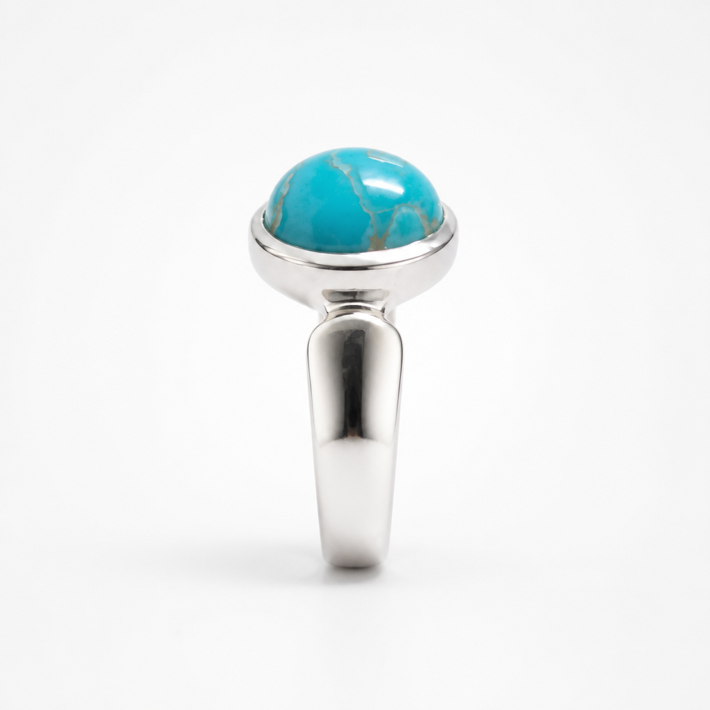 Sterling Silver Size 8.5 Sleeping Beauty Turquoise (Arizona Mine)