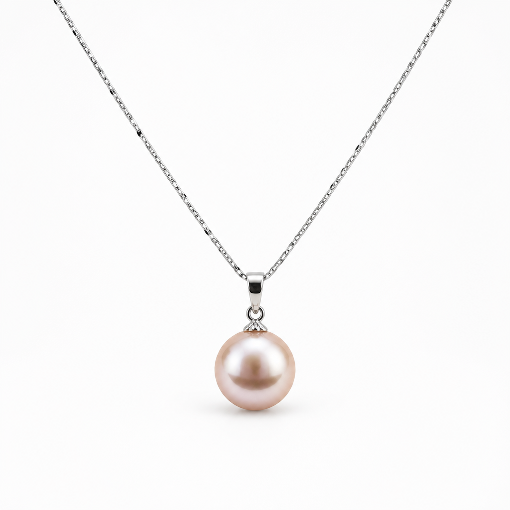 12mm Natural Peal 18'' Spiga Rope  Pearl Pendant (Bridal, Everyday, Special Occasion)