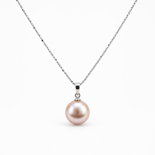12mm Natural Peal 18'' Spiga Rope  Pearl Pendant (Bridal, Everyday, Special Occasion)