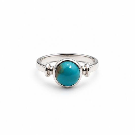 Sterling Silver Size 7.5 Sleeping Beauty Turquoise (Arizona Mine)