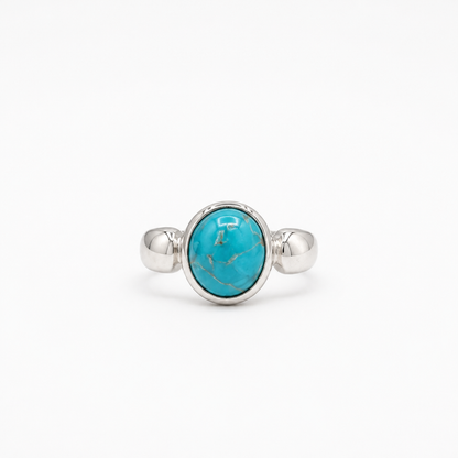 Sterling Silver Size 8.5 Sleeping Beauty Turquoise (Arizona Mine)