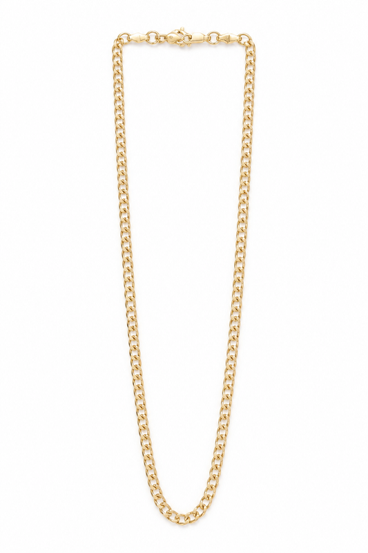 14K Cuban Italian Curb Chain 22'' - 5.8mm