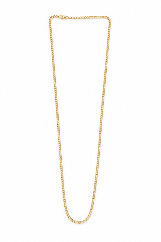 14K Cuban Italian Curb Chain 22'' - 3.3mm