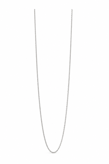 Cable Chain Sterling Silver Platinum-plated