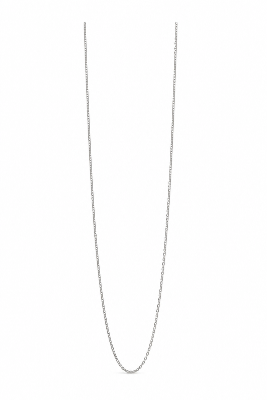 Cable Chain Sterling Silver Platinum-plated