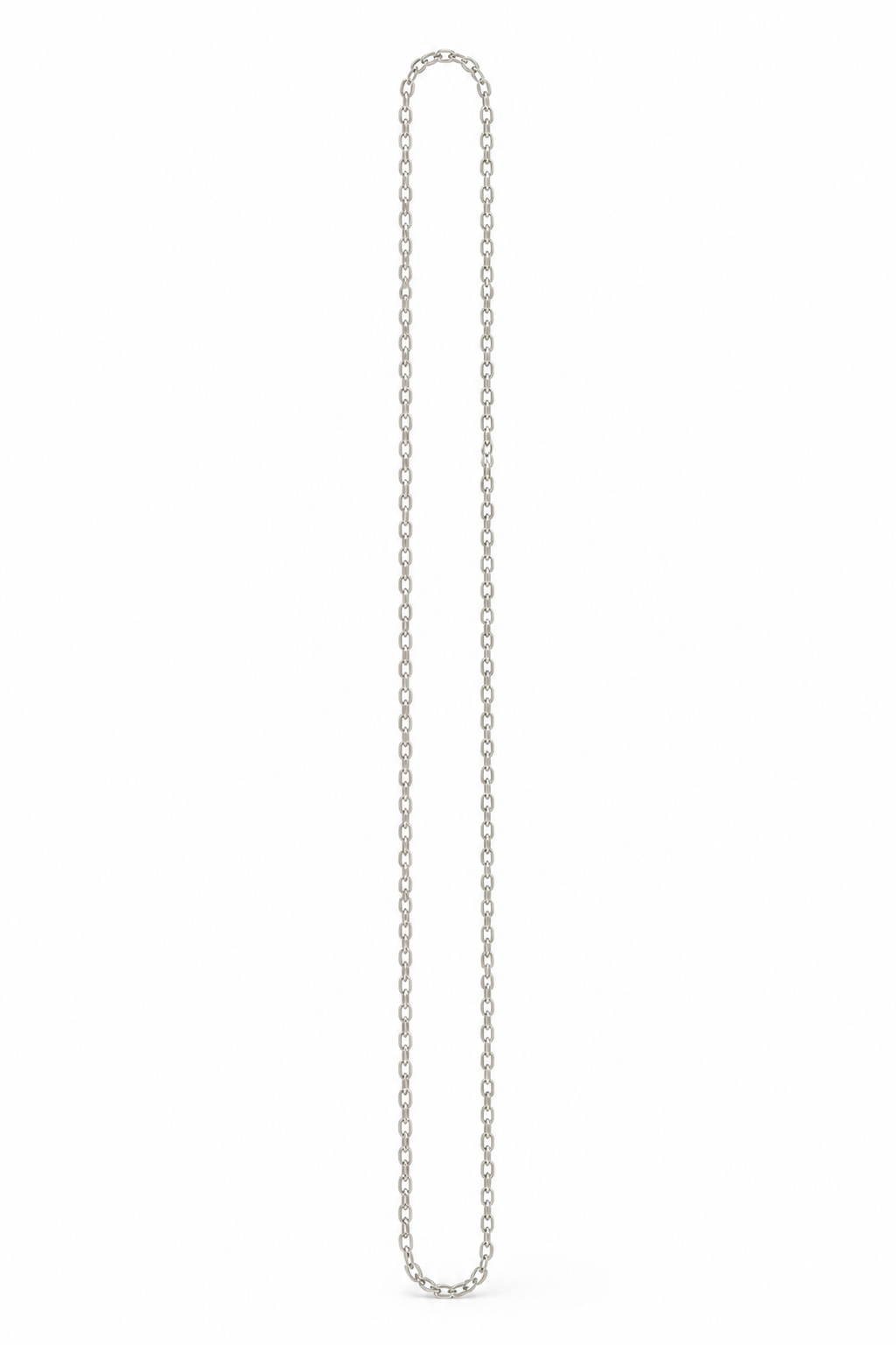 Cable Chain Sterling Silver Platinum-plated