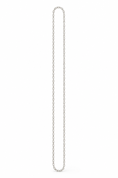 Cable Chain Sterling Silver Platinum-plated