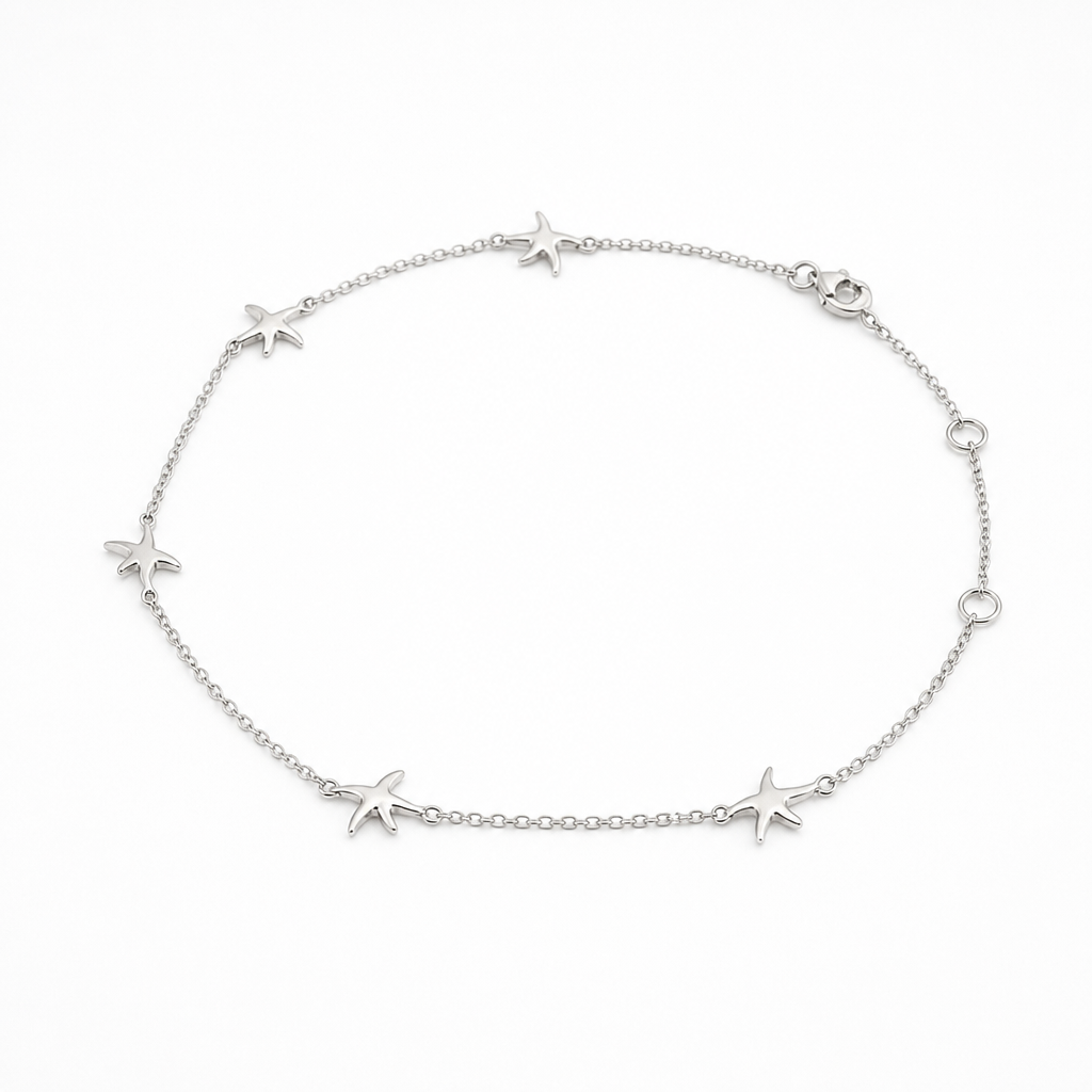 Sterling Silver Starfish 9 inch Plus 2 inch Extender