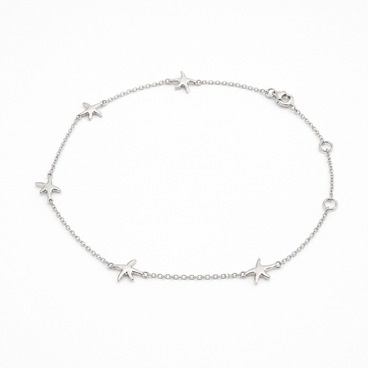Sterling Silver Starfish 9 inch Plus 2 inch Extender