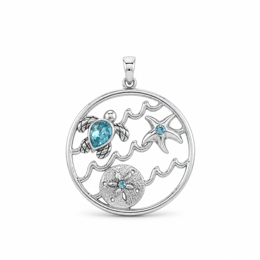 Sterling Silver Sealife Pendant