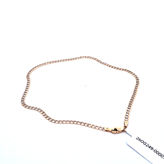 14Karat Diamond Cut Cuban Italian Curb 10"